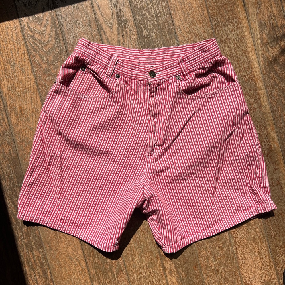 Northern Reflections Red and White Striped Shorts